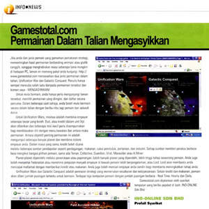 Stephen Yong`s Game featured in The Then Famous Majalah PC Magazine