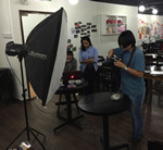 Female magazine (Malaysia) doing a photo shoot on Stephen performing a Totoro latte art. Thank you Female magazine for taking your time, and lugging all your heavy photo equipment.