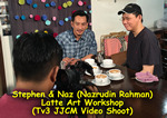 Tv3 Jalan Jalan Cari Makan with host Naz (Nazrudin Rahman) featuring Stephen Yong (Malaysia Barista) on Latte Art Workshop.