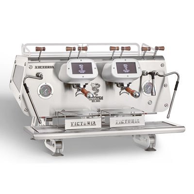 Bezzera Victoria 2 Group Coffee Machine for cafe , white color , front view